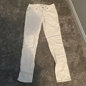 Prana Crisp White Corduroy Pants